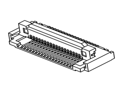 SPEC: 0.5Pitch FPC  R/A SMT(Front lift down type belt buckle ）